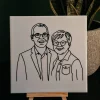 Handgemaakt gepersonaliseerd tegeltje portret