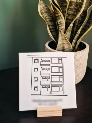WONING TEGELTJE Handgemaakt gepersonaliseerd tegeltje woning