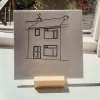 Handgemaakt gepersonaliseerd tegeltje woning